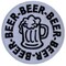 Patch, Embroidered Patch (Iron-On or Sew-On), Beer Beer Beer, Beer Lovers, 3" Round